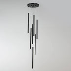 Lampa wisząca LUNGO, czarna, 7x5W G9