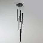 Lampa wisząca LUNGO, czarna, 7x5W G9