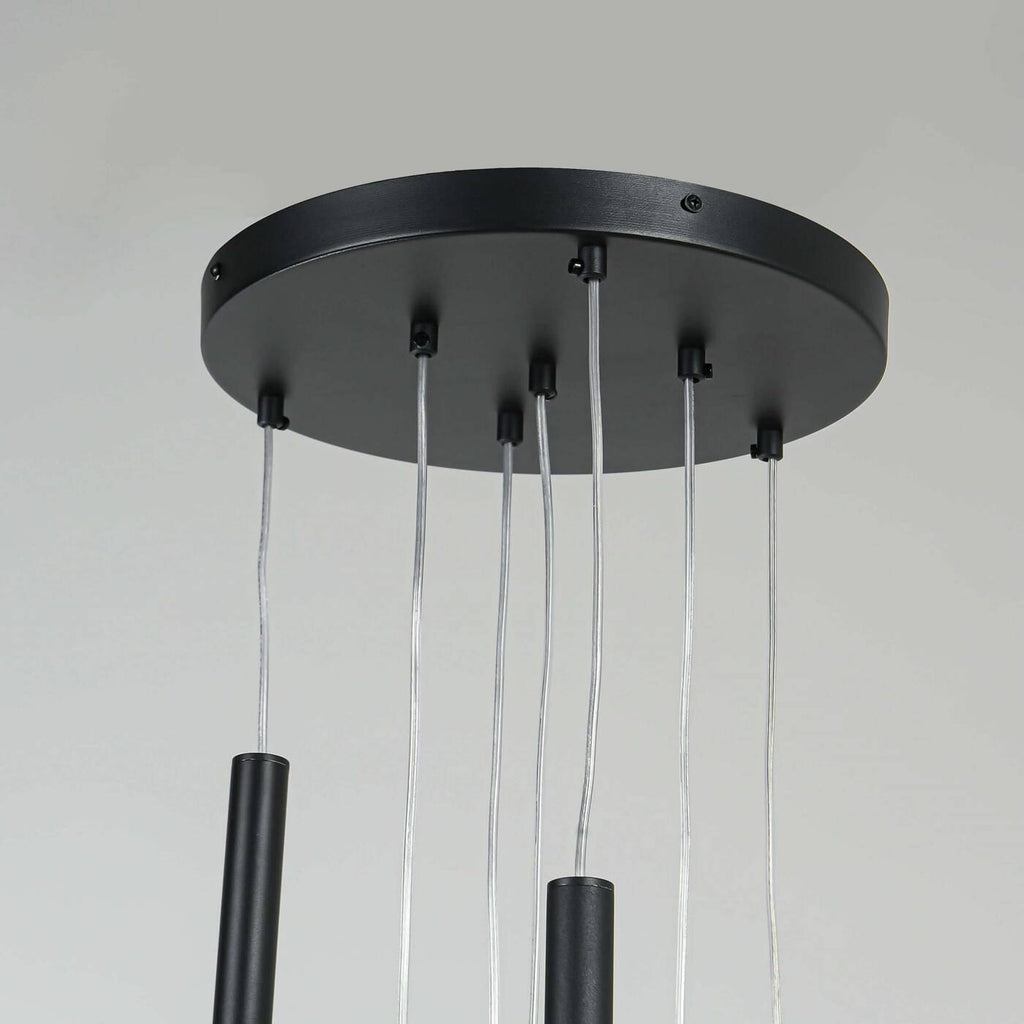 Lampa wisząca LUNGO, czarna, 7x5W G9
