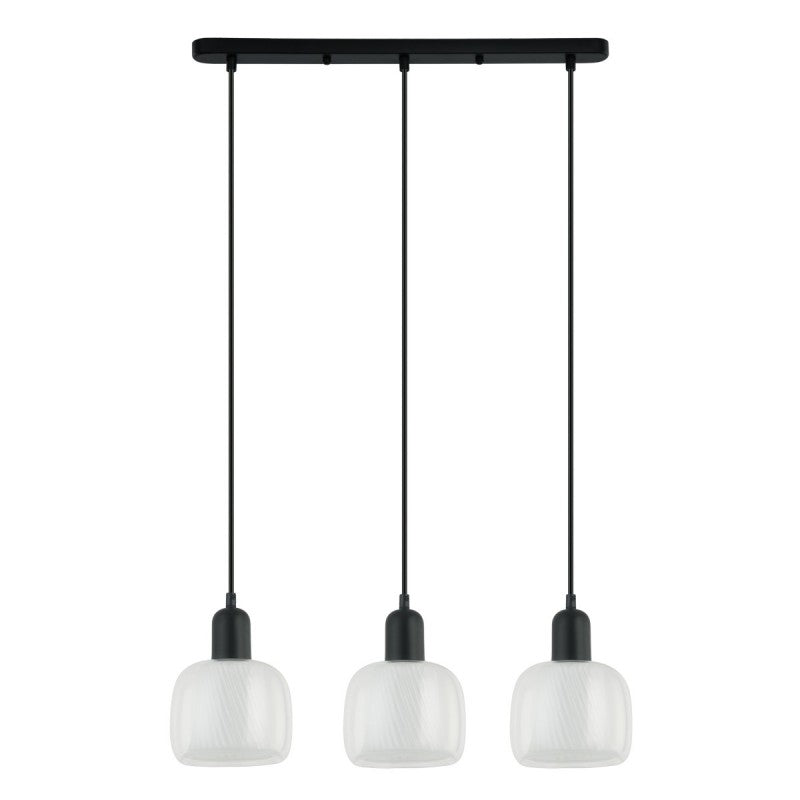 Lampa wisząca Lamezia dł. 20cm 3xE27 | czarny