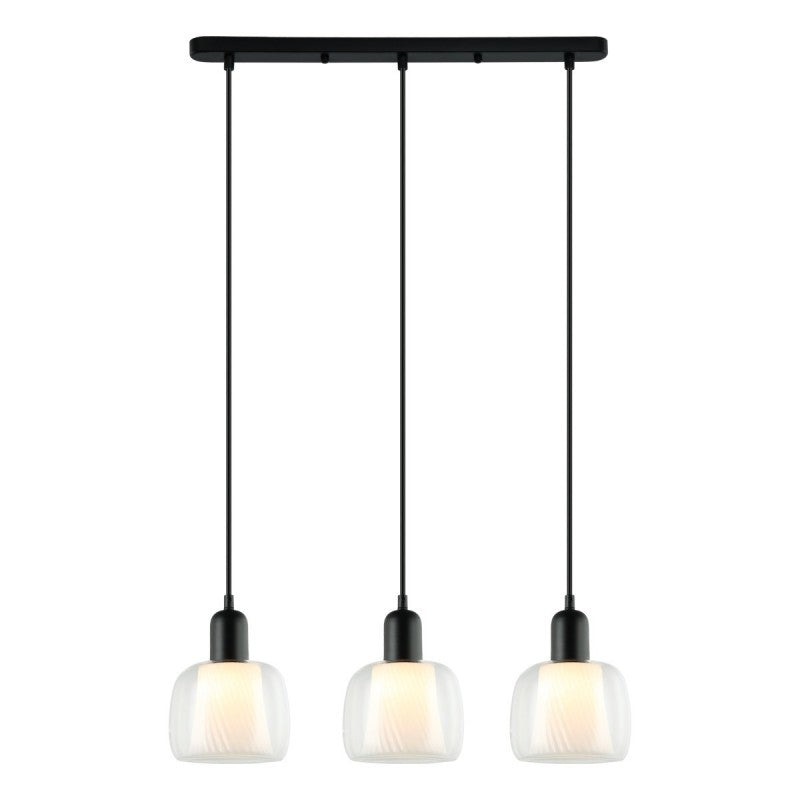 Lampa wisząca Lamezia dł. 20cm 3xE27 | czarny