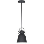 Lampa wisząca Lavare śr. 16cm E27 | czarny/biały