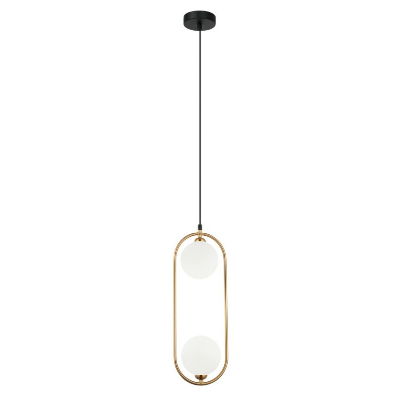 Lampa wisząca Lupus wys. 42cm 2xG9 | brąz antyczny