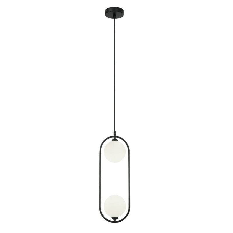 Lampa wisząca Lupus wys. 42cm 2xG9 | czarny