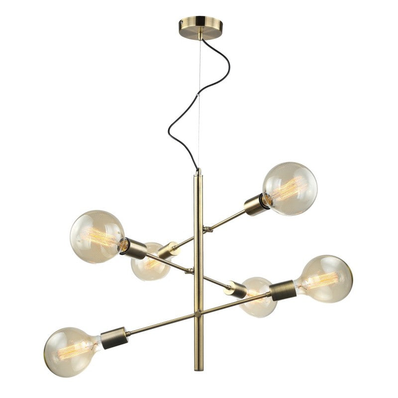 Lampa wisząca MADALYN szer. 51cm 6xE27 | czarny