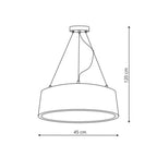 Lampa wisząca MALAGA, biała, 24W LED, barwa ciepła 3000K