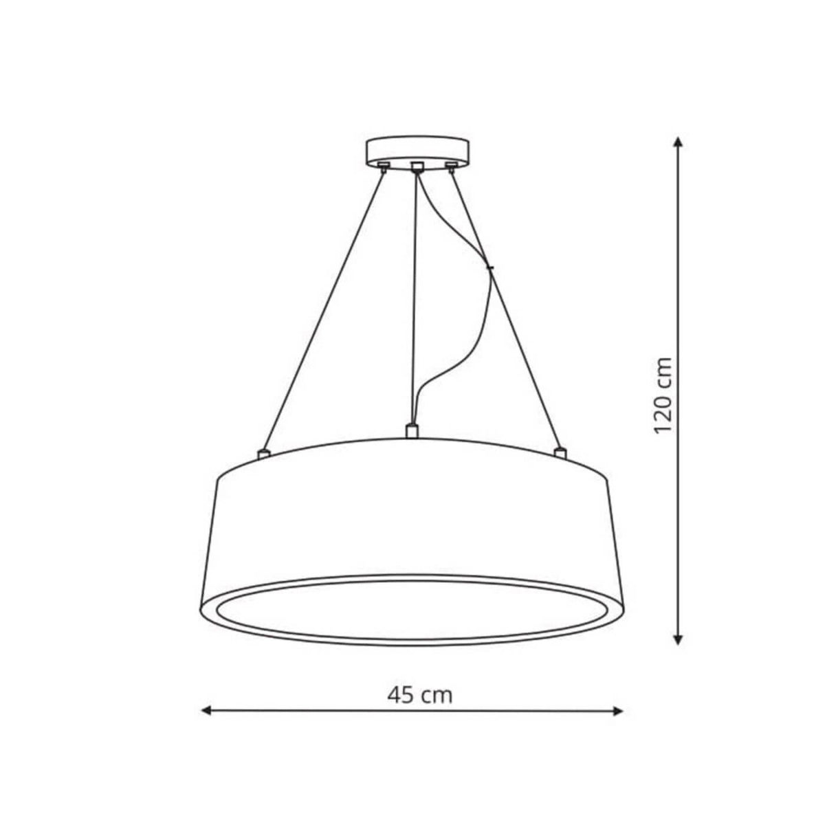 Lampa wisząca MALAGA, biała, 24W LED, barwa ciepła 3000K