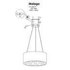 Lampa wisząca MALAGA, biała, 24W LED, barwa ciepła 3000K