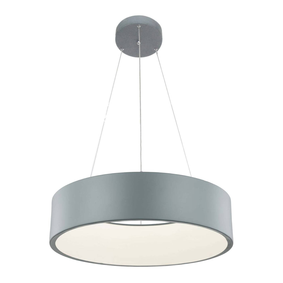 Lampa wisząca MALAGA, szara, 24W LED, barwa ciepła 3000K