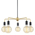 Lampa wisząca MALENE śr. 60cm 5xE27 | czarny/złoty