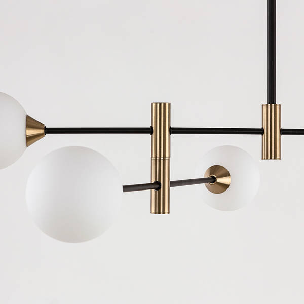 Lampa wisząca MARINO dł. 84cm 4xG9 | mosiądz