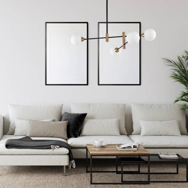 Lampa wisząca MARINO dł. 84cm 4xG9 | mosiądz