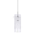 Lampa wisząca MAX śr. 10cm E27 | chrom/transparentny/matowy