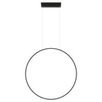 Lampa wisząca MIRROR, duża, czarna, 50W LED, barwa ciepła 3000K, IP44
