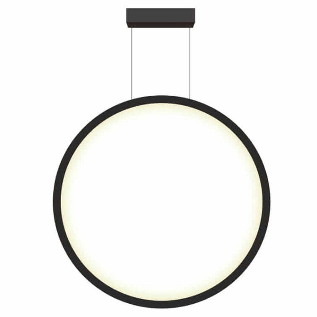 Lampa wisząca MIRROR, duża, czarna, 50W LED, barwa ciepła 3000K, IP44