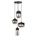 Lampa wisząca MOLINA dł. 47,5cm 4xE27 | grafitowy