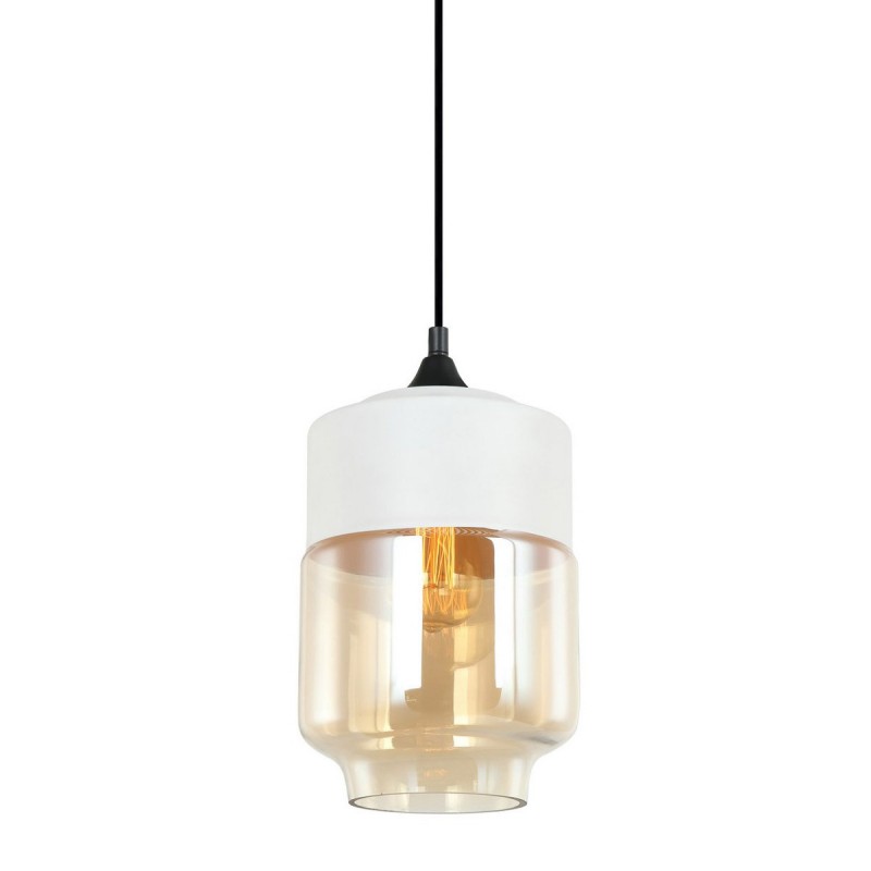 Lampa wisząca MOLINA śr. 18cm E27 | bursztynowy