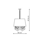 Lampa wisząca MONA, chrom/czarny, 3x40W E14
