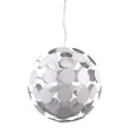 Lampa wisząca Mailone śr. 60cm 6xE14 | biały/srebrny