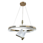 Lampa wisząca Marissa Cristal złota LED CCT