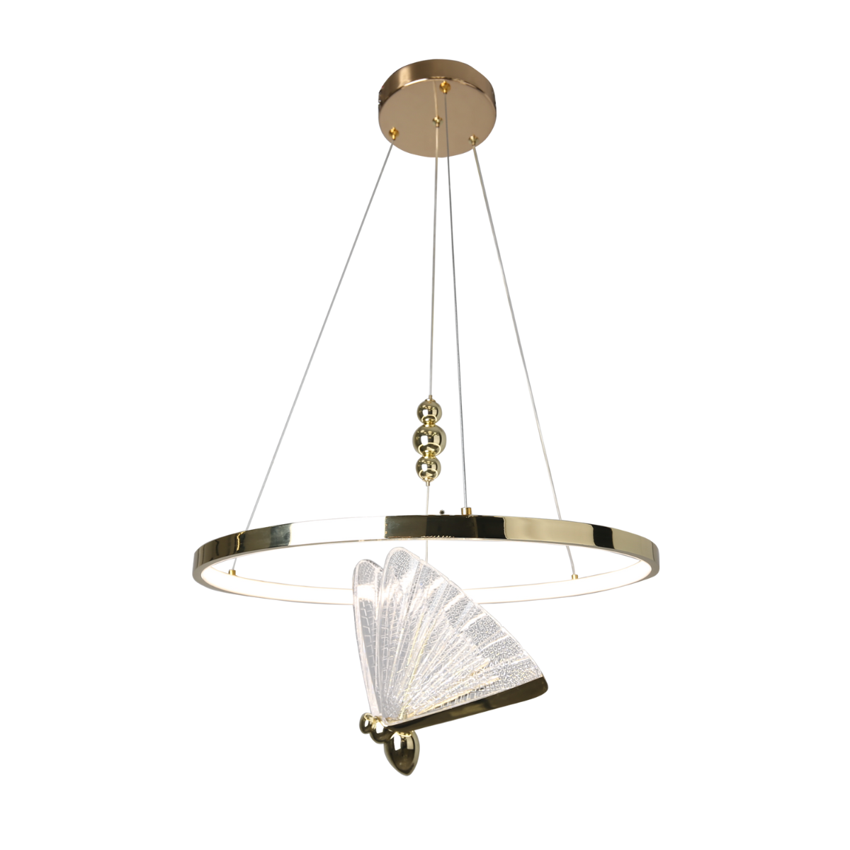 Lampa wisząca Marissa Ring złota LED CCT