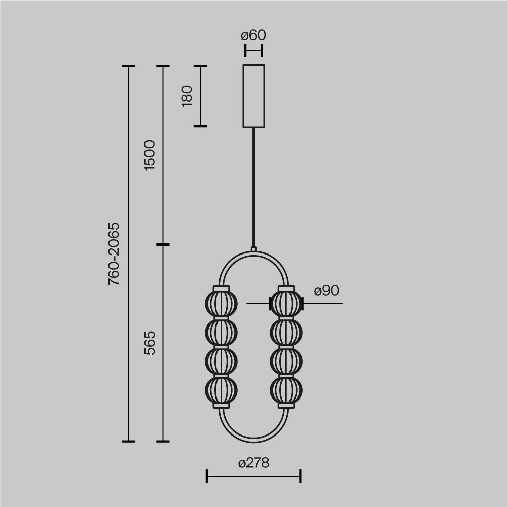 Lampa wisząca Maytoni Amulet IP20 x MOD555PL-L11G3K | Złoto
