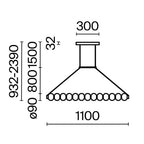 Lampa wisząca Maytoni Amulet IP20 x MOD555PL-L18G3K | Złoto