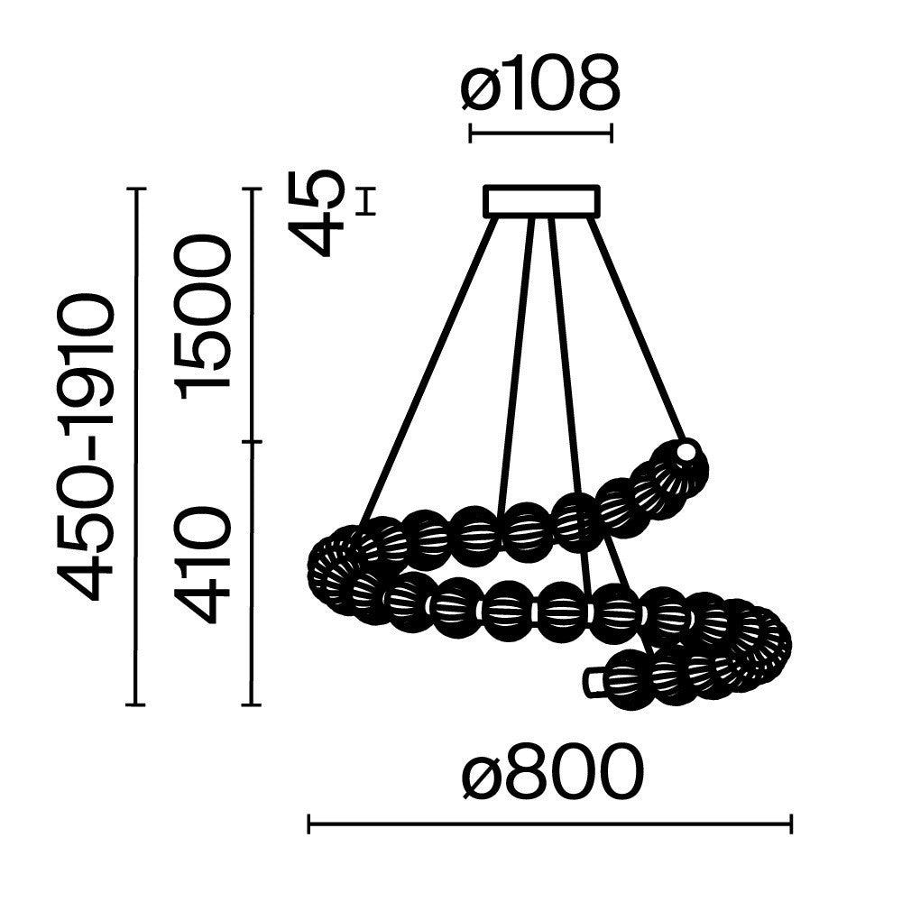 Lampa wisząca Maytoni Amulet IP20 x MOD555PL-L35G3K | Złoto