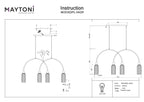 Lampa wisząca Maytoni Antic IP20 4xE14 MOD302PL-04GR | Złoto