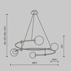 Lampa wisząca Maytoni Balance IP20 4xG9 MOD317PL-04G | Złoto