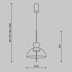 Lampa wisząca Maytoni Bangkok IP20 x MOD185PL-L6B3K2 | Czarny