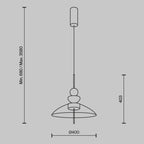 Lampa wisząca Maytoni Bangkok IP20 x MOD185PL-L6B3K3 | Czarny