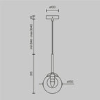 Lampa wisząca Maytoni Basic form IP20 1xG9 MOD521PL-01G1 | Złoto