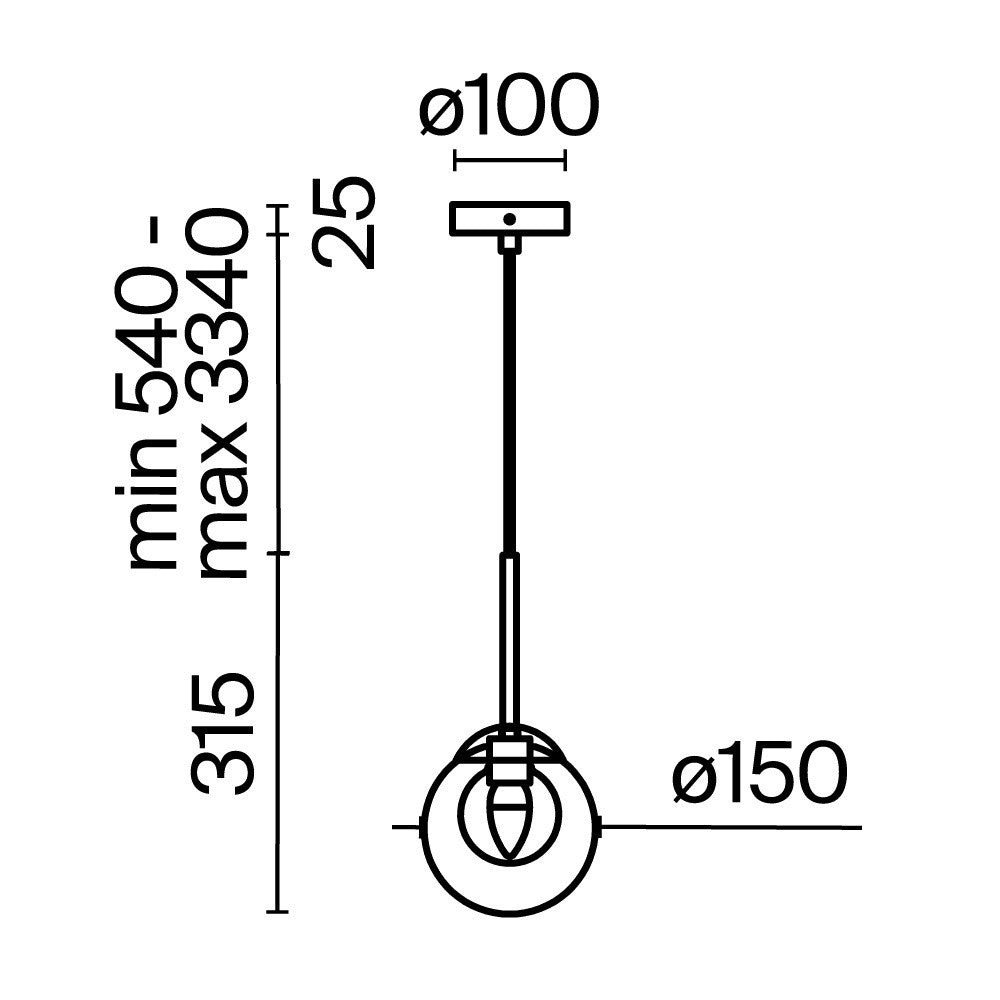 Lampa wisząca Maytoni Basic form IP20 1xG9 MOD521PL-01G1 | Złoto