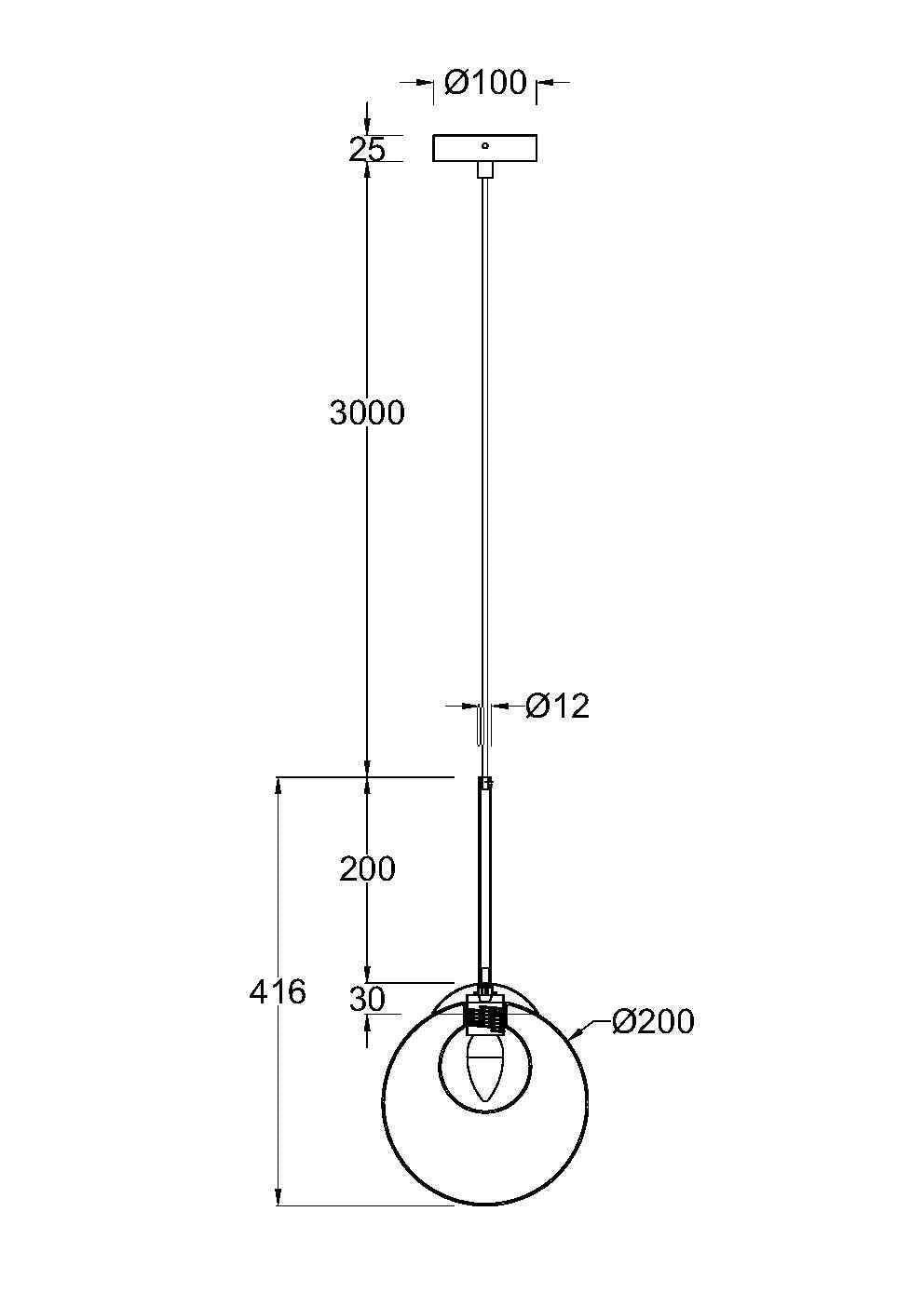 Lampa wisząca Maytoni Basic form IP20 1xG9 MOD521PL-01G3 | Złoto