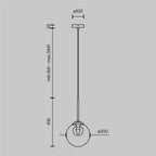 Lampa wisząca Maytoni Basic form IP20 1xG9 MOD521PL-01G3 | Złoto