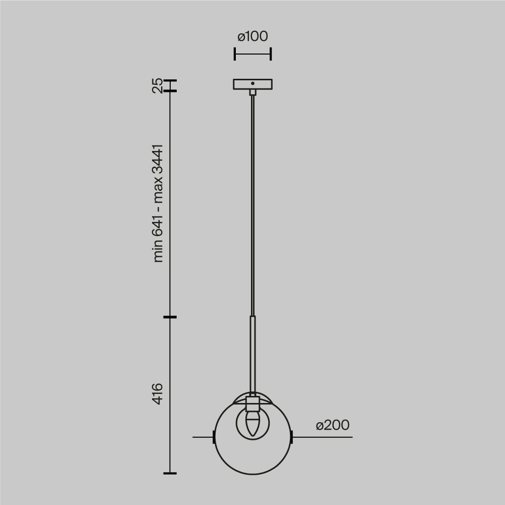 Lampa wisząca Maytoni Basic form IP20 1xG9 MOD521PL-01G3 | Złoto