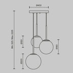 Lampa wisząca Maytoni Basic form IP20 3xE14 MOD321PL-03G1 | Złoto
