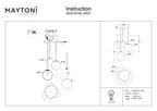 Lampa wisząca Maytoni Basic form IP20 3xE14 MOD321PL-03G1 | Złoto
