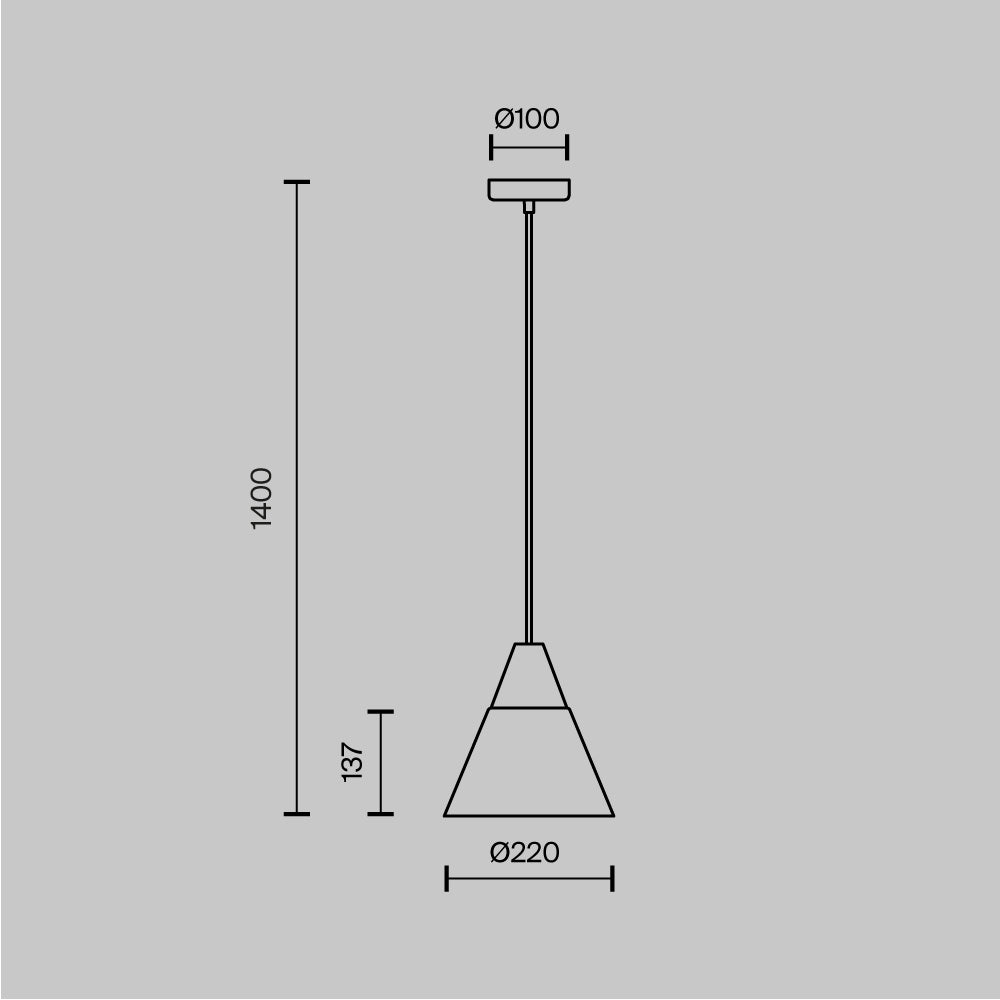 Lampa wisząca Maytoni Bicones IP20 1xE27 P359-PL-01-W | Biały