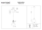 Lampa wisząca Maytoni Bicones IP20 1xE27 P359-PL-01-W | Biały