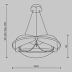 Lampa wisząca Maytoni Breeze IP20 x MOD281PL-L45BS3K | Mosiądz