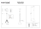 Lampa wisząca Maytoni Broni IP20 1xE27 T434-PL-01-GR | Czarny