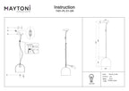 Lampa wisząca Maytoni Broni IP20 1xE27 T451-PL-01-GR | Czarny