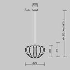 Lampa wisząca Maytoni Cambio IP20 1xE27 MOD398PL-01BR | Czarny