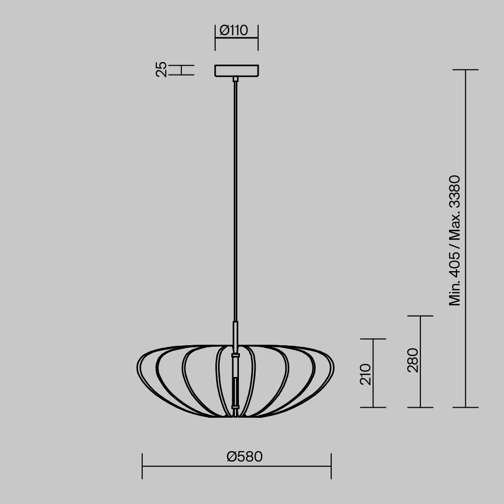 Lampa wisząca Maytoni Cambio IP20 1xE27 MOD398PL-01GR1 | Czarny