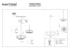 Lampa wisząca Maytoni Cambio IP20 1xE27 MOD398PL-01GR1 | Czarny