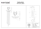 Lampa wisząca Maytoni Cascade IP20 x MOD132PL-L28BK2 | Czarny