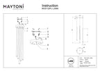 Lampa wisząca Maytoni Cascade IP20 x MOD132PL-L30BK | Czarny