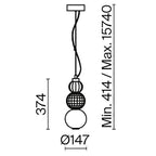 Lampa wisząca Maytoni Collar IP20 x P069PL-L16G3K | Złoto